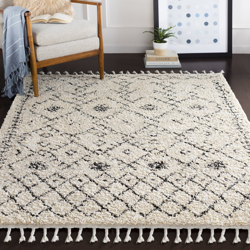 Roger Modern Bohemian Ivory/Charcoal Area Rug & Reviews AllModern